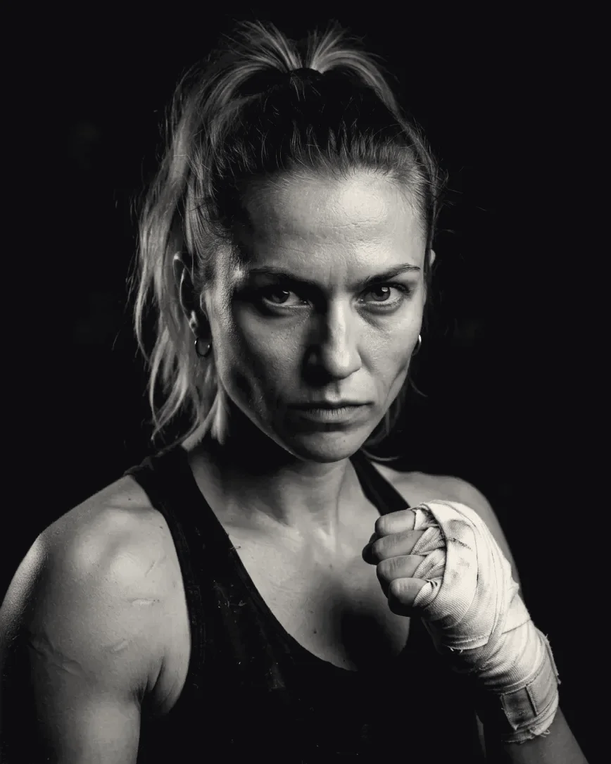 Portrait of a boxing technique coach